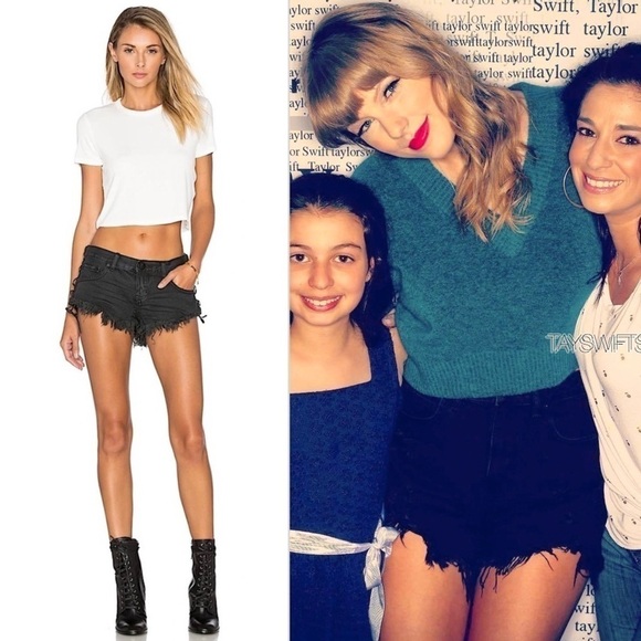 NWT ONE TEASPOON Taylor Swift Low Rise Fray Raw Hem Denim Cutoff Jean Shorts 29 - Picture 1 of 14